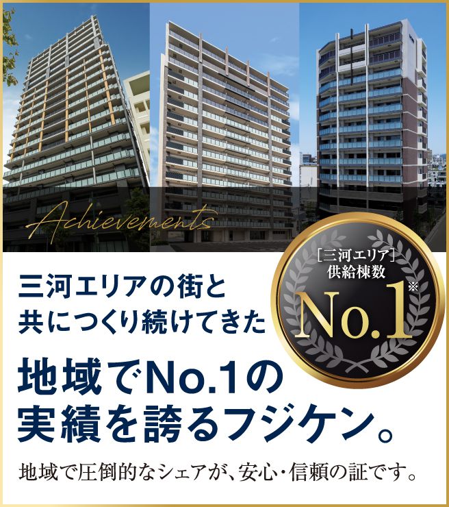 Achievements　地域でNo.1の実績を誇るフジケン。